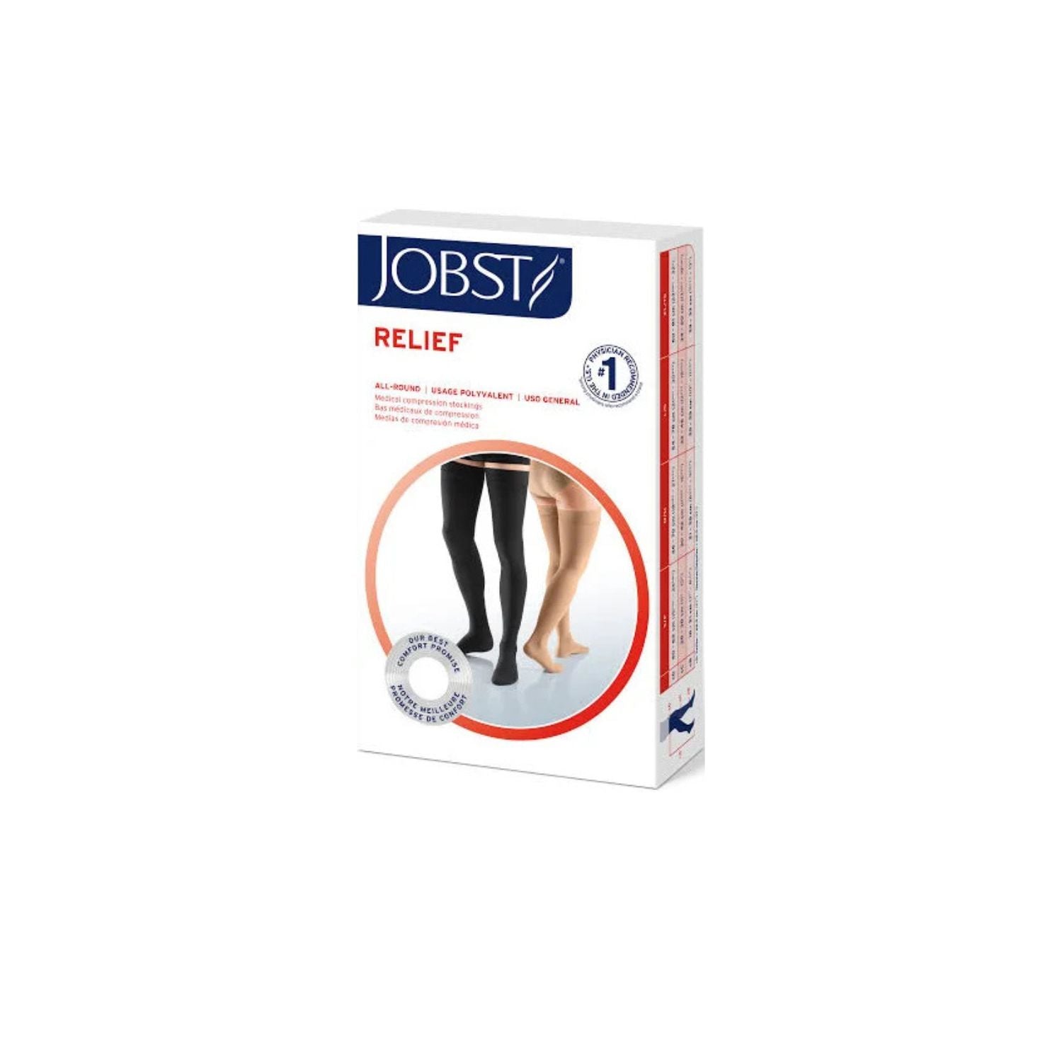 JOBST JOBST Relief Thigh High Closed Toe Silicone Band