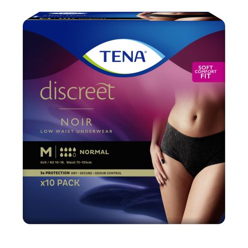 Tena TENA PANTS DISCREET NOIR LOW WAIST MED BLK