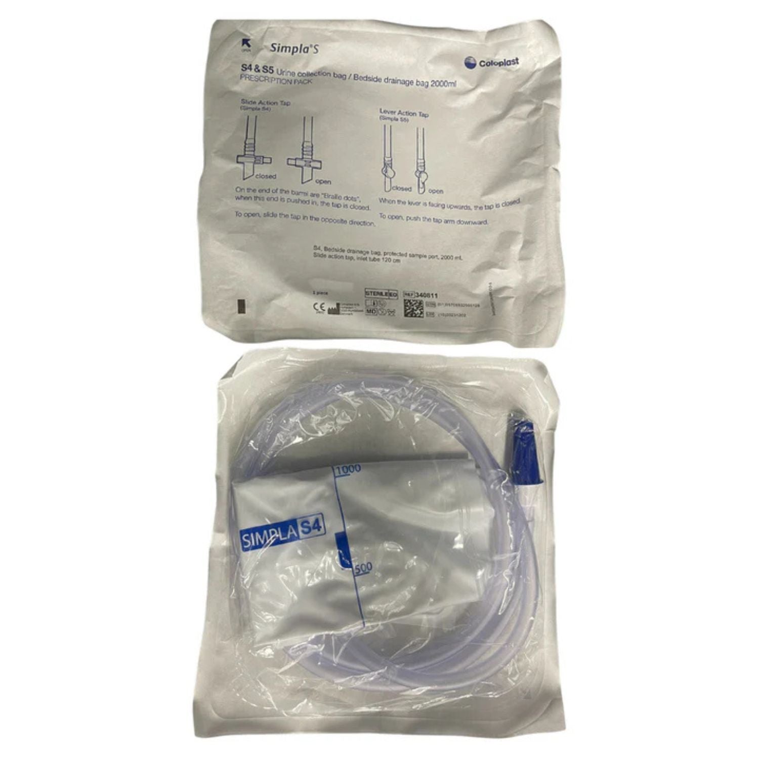 Coloplast Coloplast Simpla S4 2000ml Urine Drainage Bag with Tap Sterile