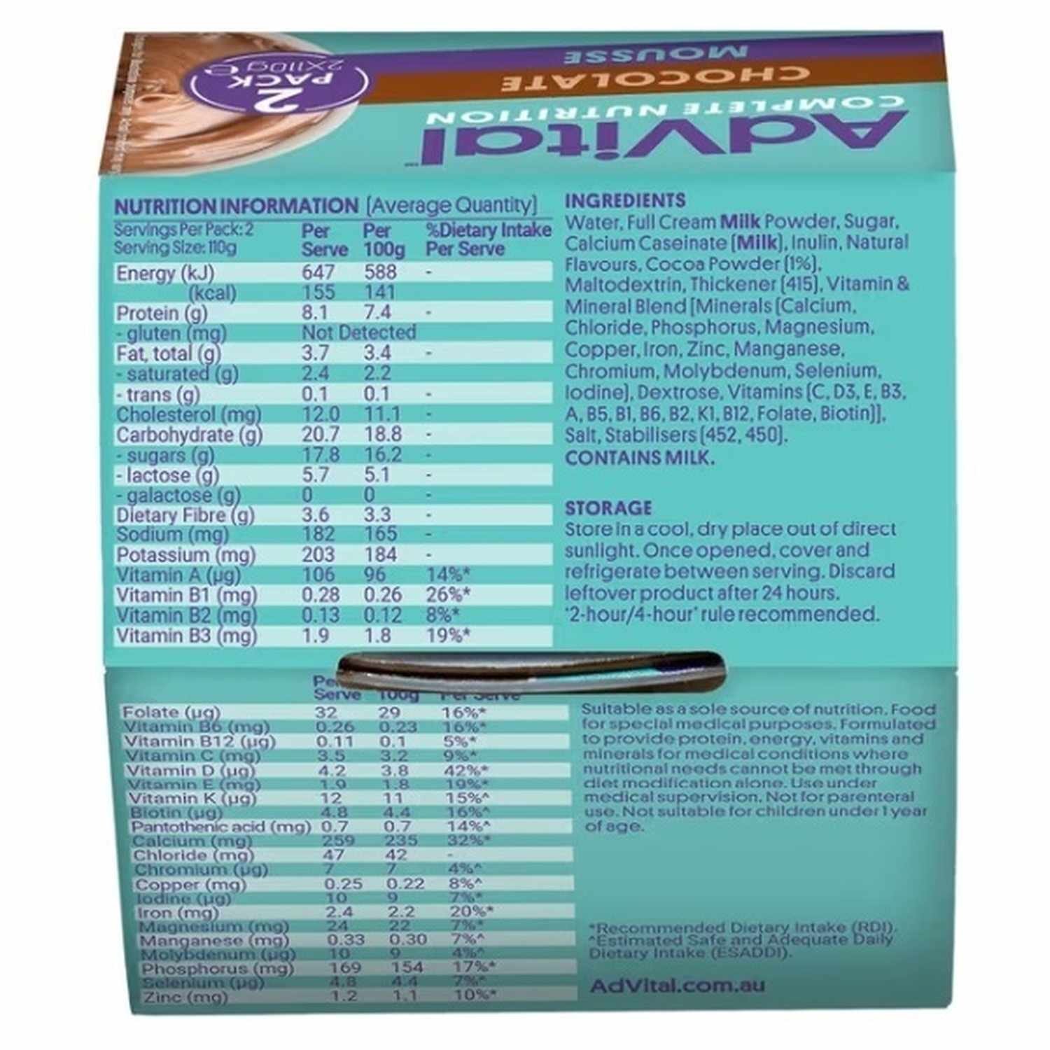 Flavour Creations Flavour Creations Advital Mousse Chocolate