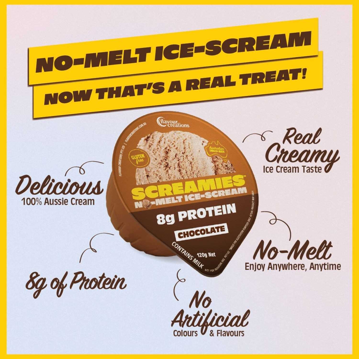 Flavour Creations Flavour Creations Screamies No Melt Ice Cream Protein Chocolate