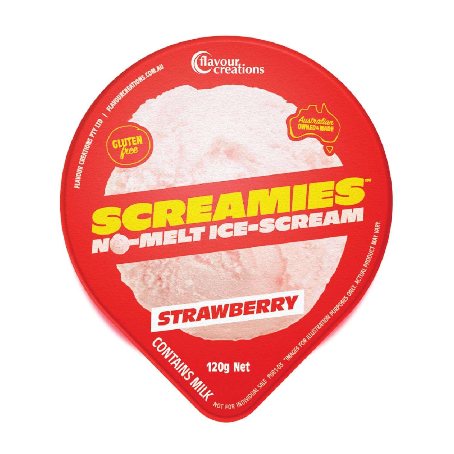 Flavour Creations Flavour Creations Screamies No Melt Ice Cream Strawberry