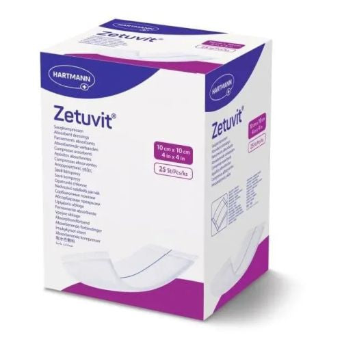 Hartmann Hartmann ZETUVIT 10x10cm STERILE (25) Box of 25