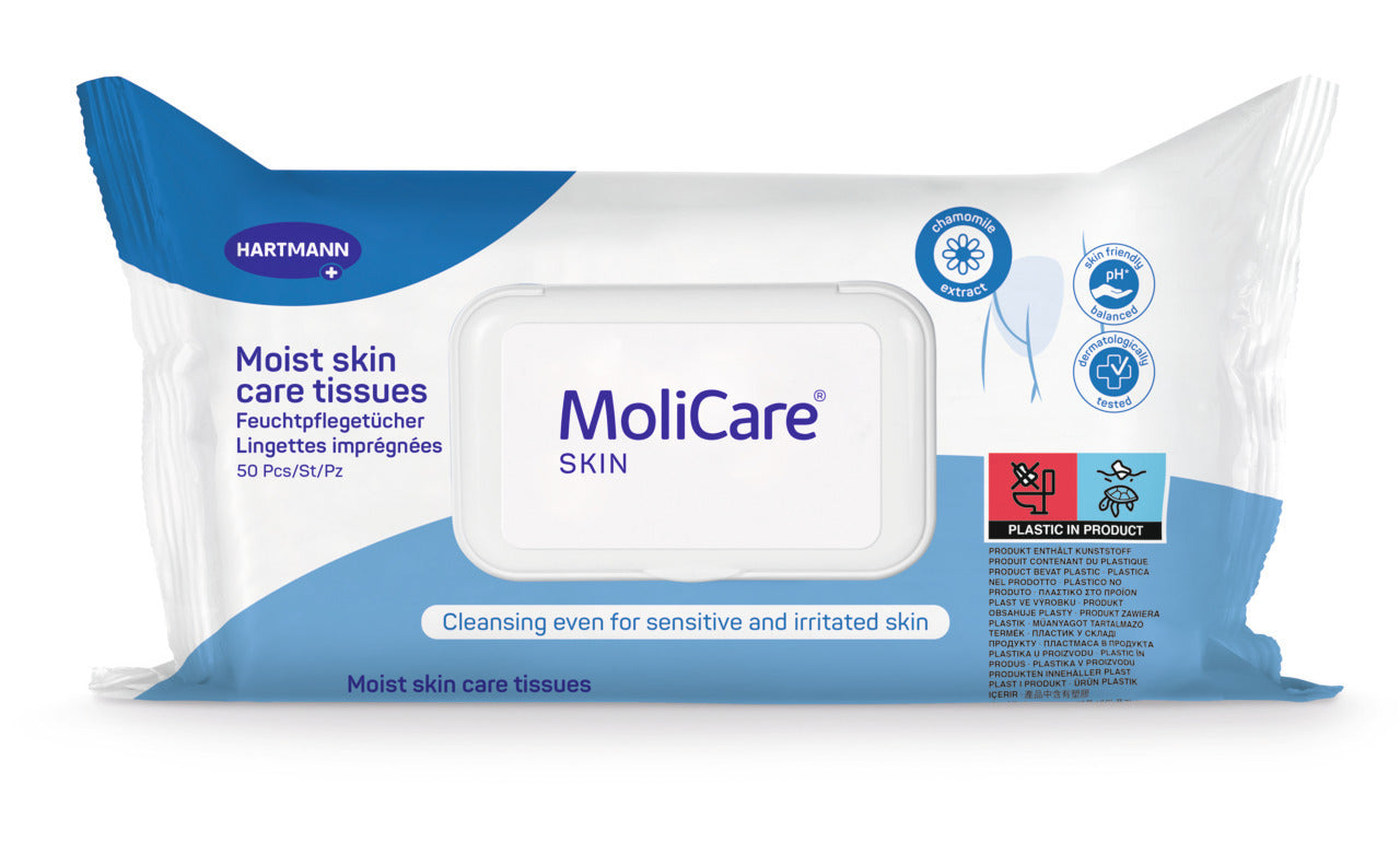 Molicare MoliCare Skin Moist Skin Care Tissues Pack of 50