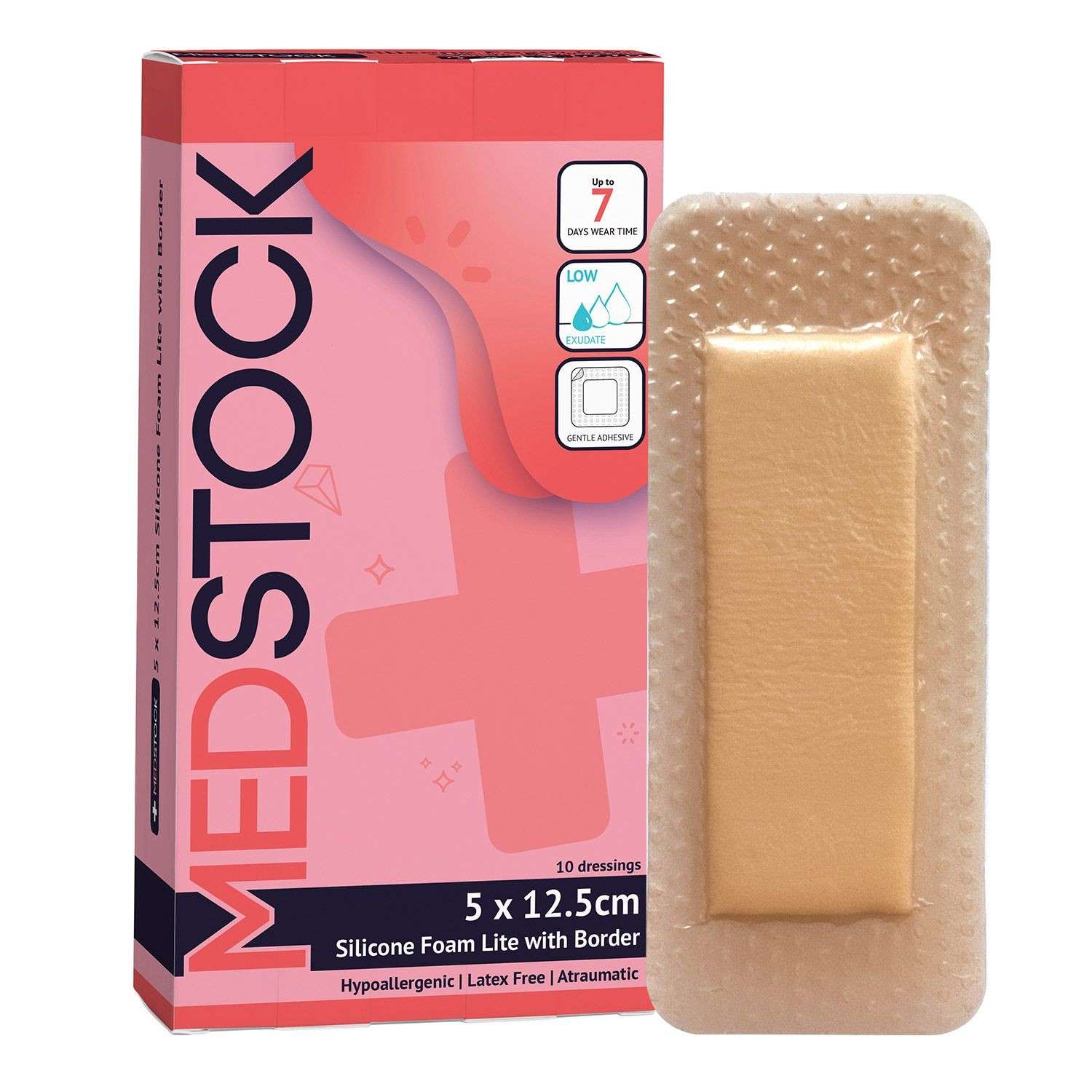 Medstock Medstock Silicone Foam Border Lite