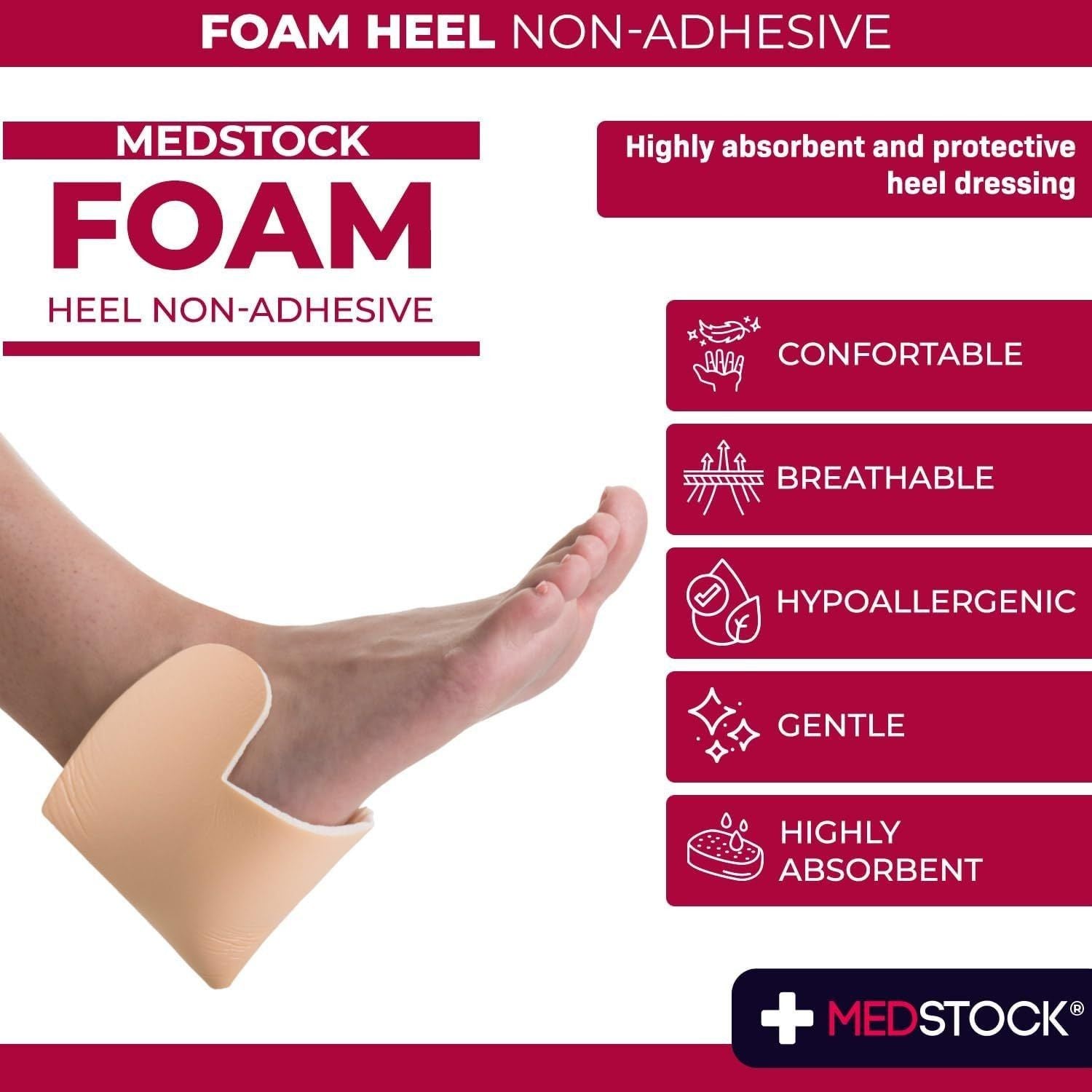 Medstock Medstock Foam Non Adh Heel