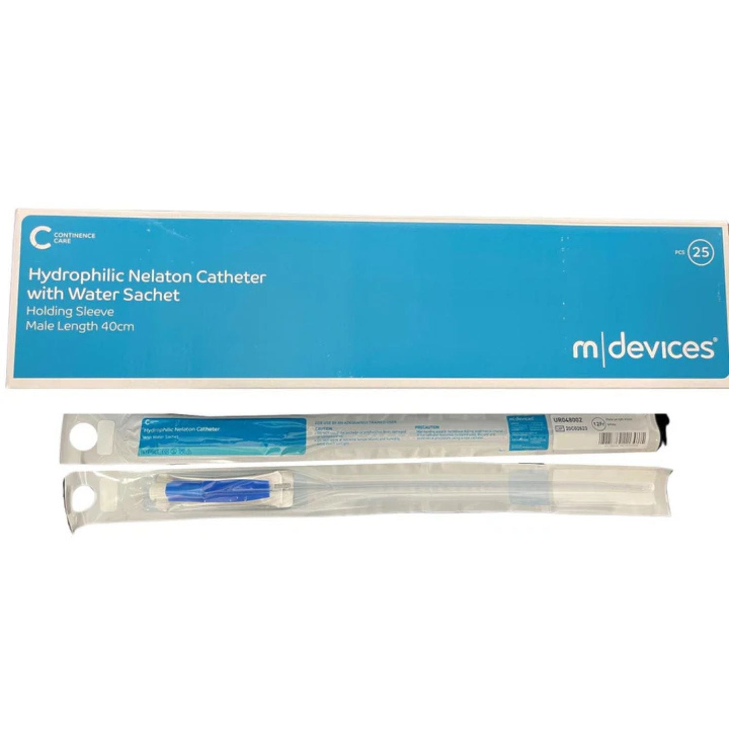 M-Devices M-Devices Hydrophilic Nelaton Catheter with Water Sachet 40cm