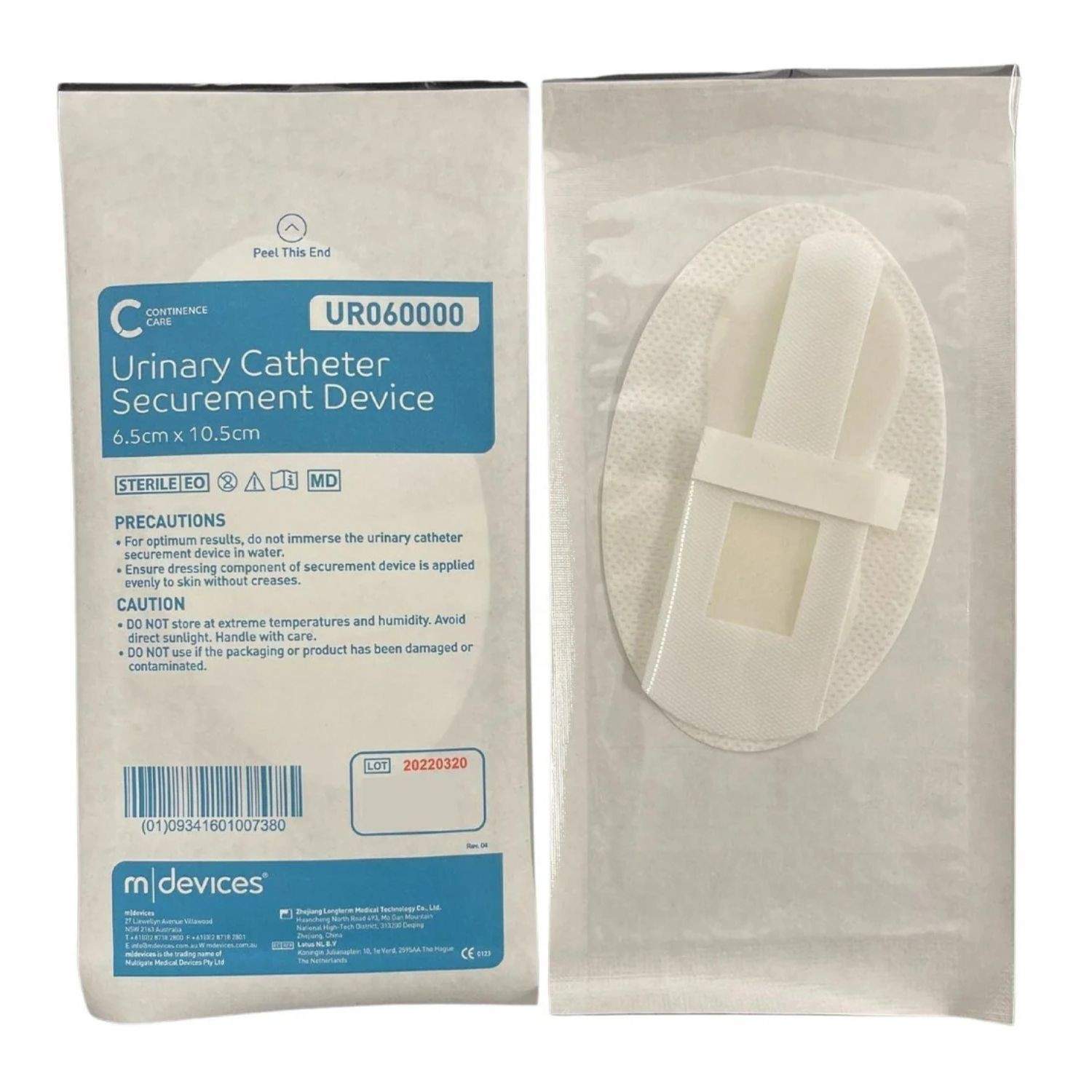 M-Devices M-Devices Catheter Securement Standard Device 6.5 x 10.5cm