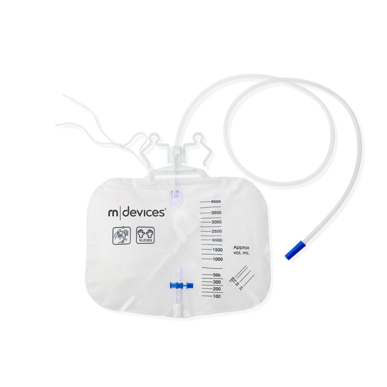 M-Devices M-Devices Bag Bed 4000ml T-Tap Nrv Hanger Rope 150cm Tubing
