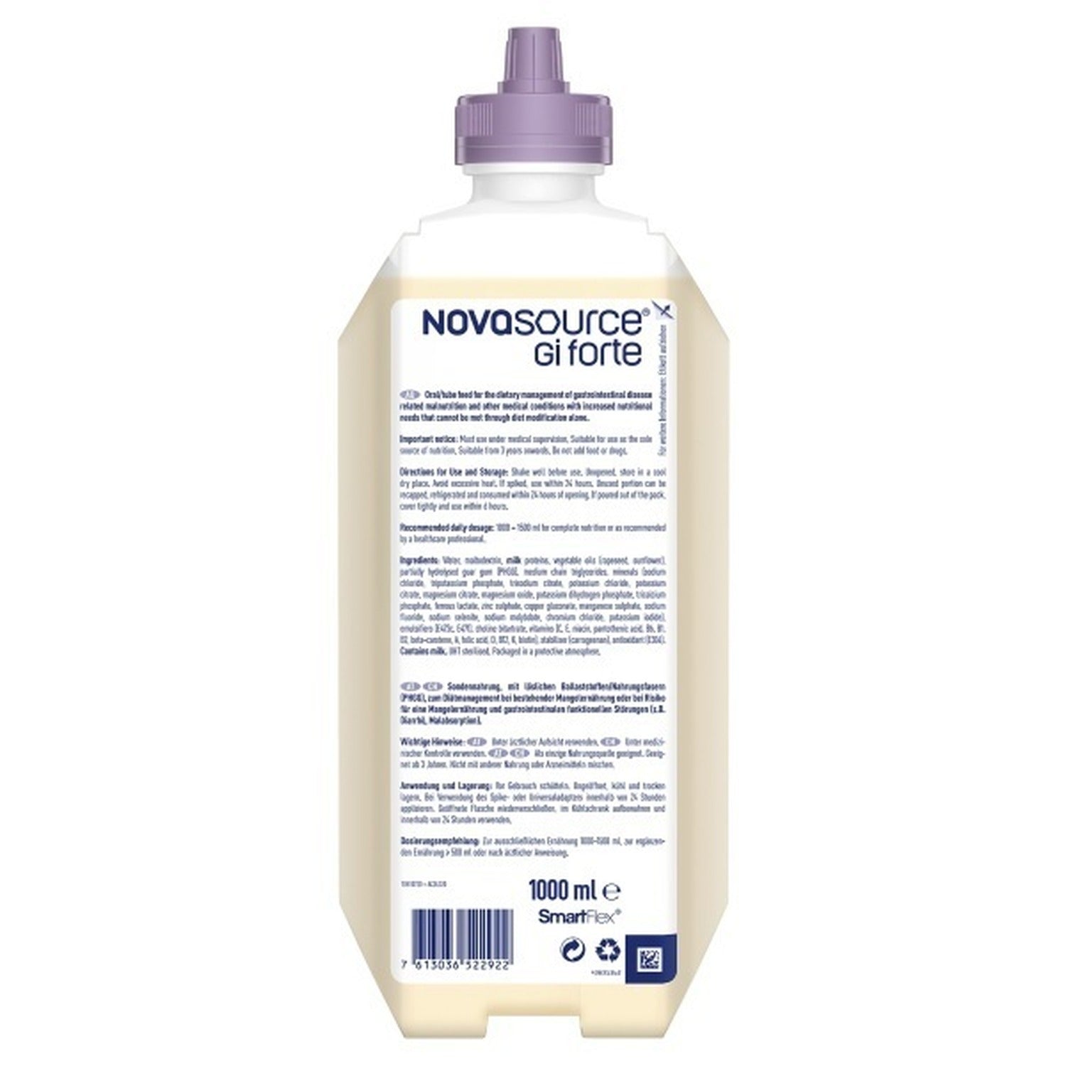 Nestle Nestle Novasource GI Forte SmartFlex - Neutral 1000mL RTH Bottle