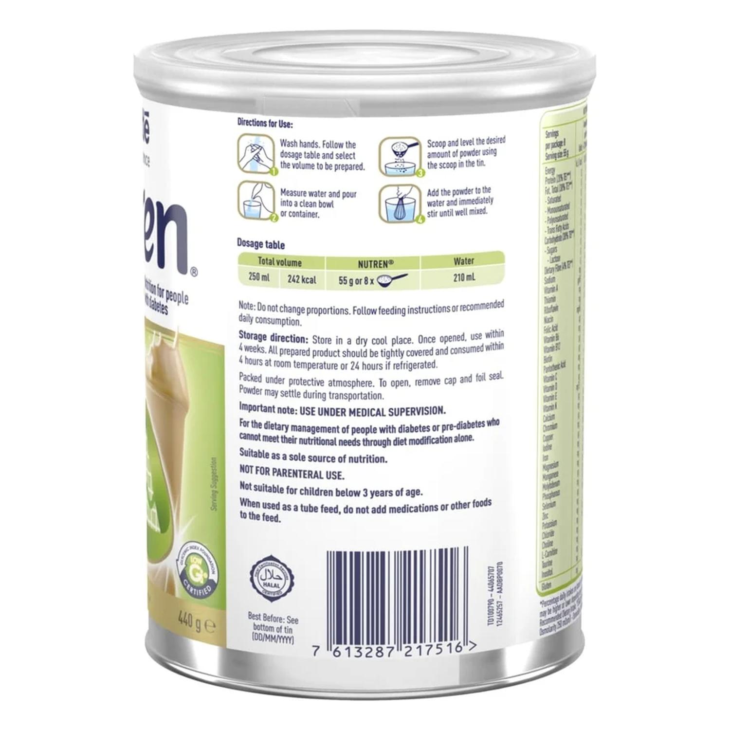 Nestle Nestle Nutren Diabetes Vanilla 440g