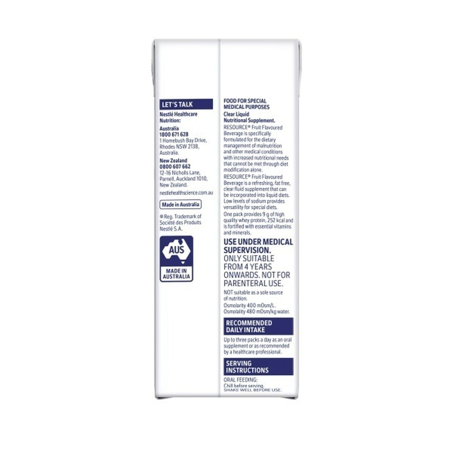 Nestle Nestle Resource Fruit Flavoured Beverage 237ml