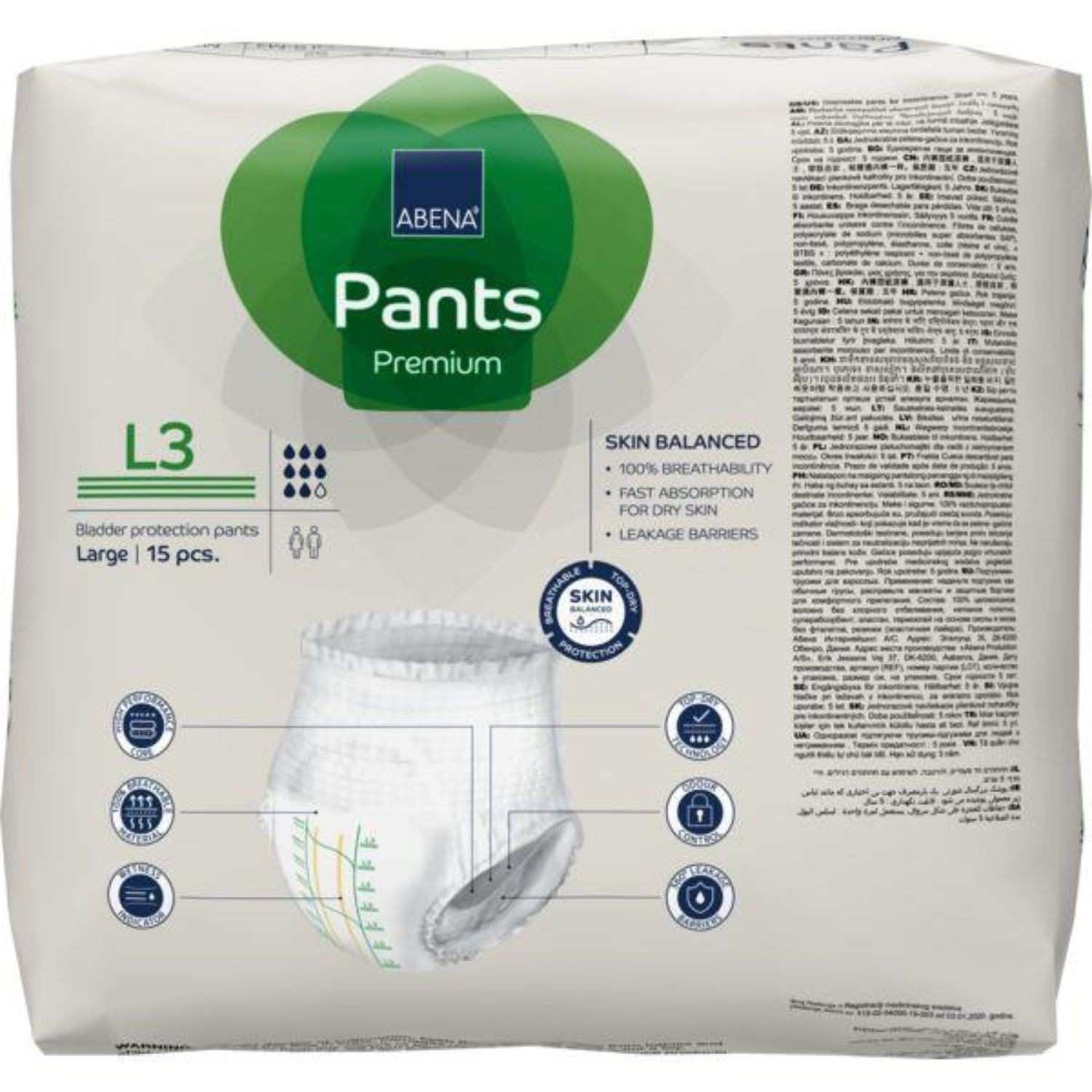 Abena Abena Pants L3 Green 2400mL 100-140cm