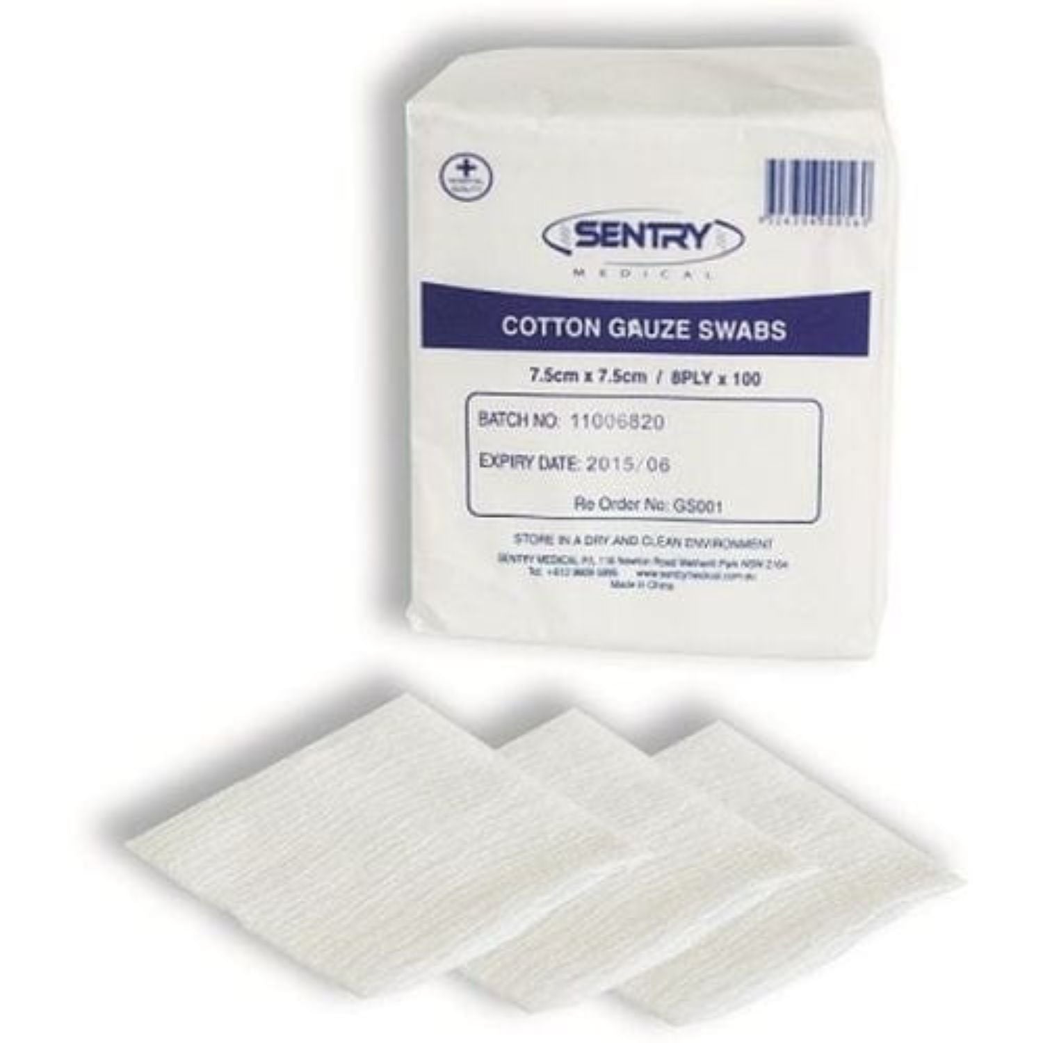 Sentry Medical Sentry Medical Gauze Swabs 7.5cm x 7.5cm