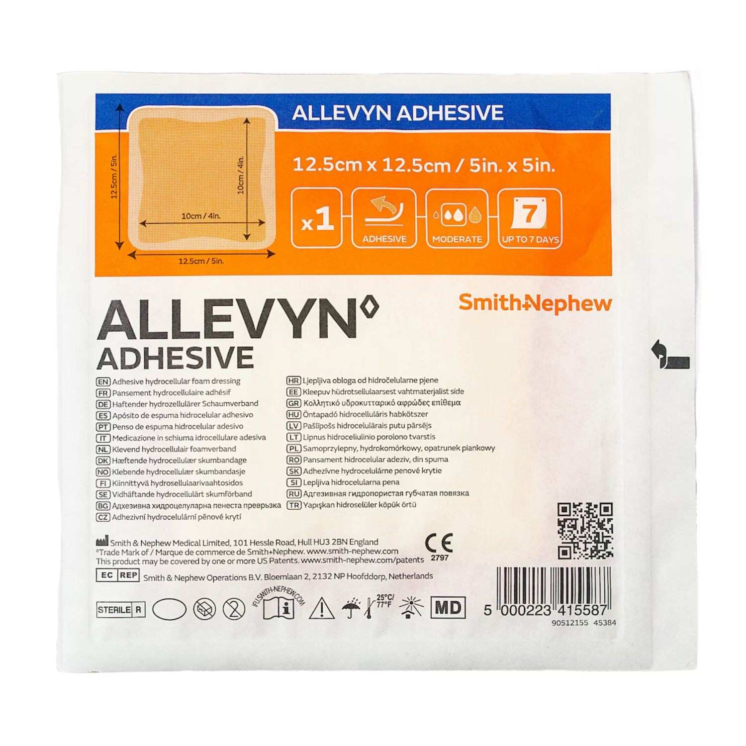 Smith & Nephew Smith & Nephew Allevyn Adhesive Dressing 12.5 x 12.5cm