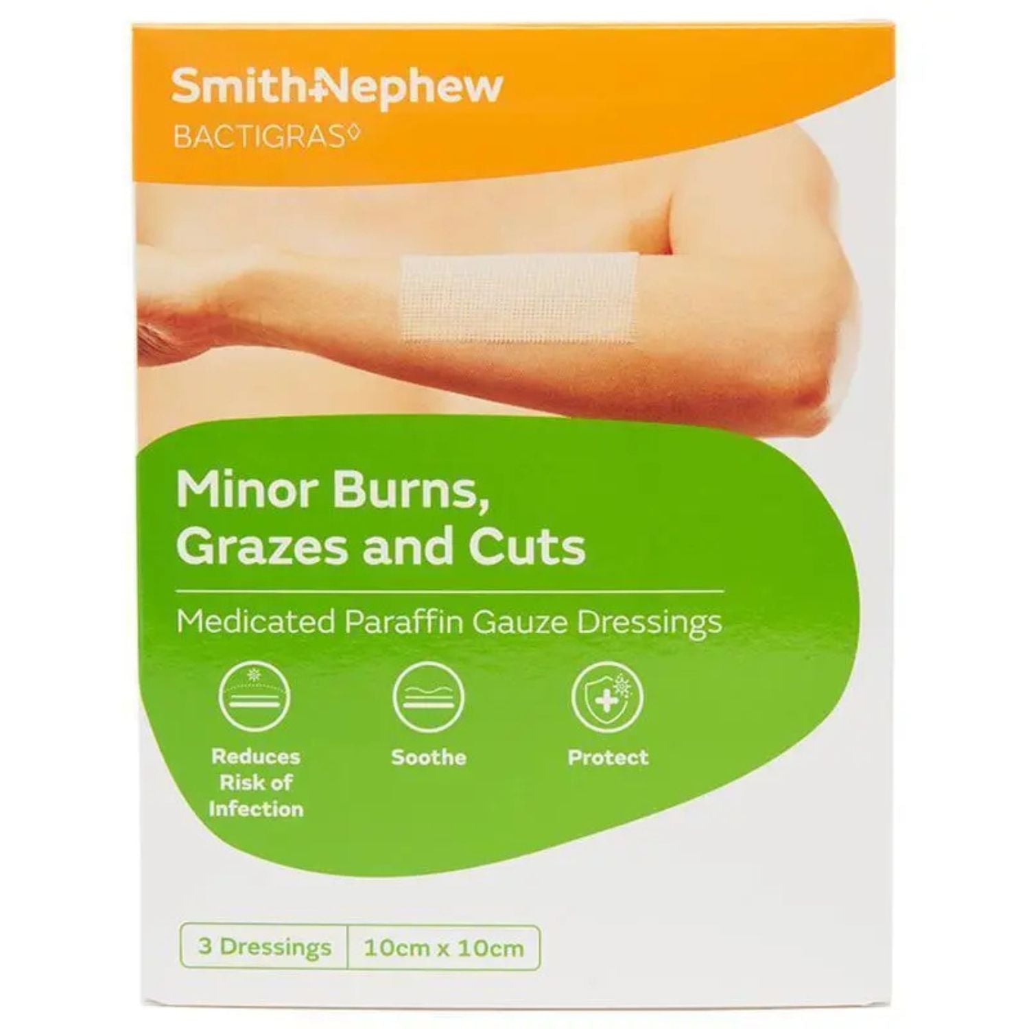 Smith & Nephew Smith+Nephew BACTIGRAS 10x10cm (50)