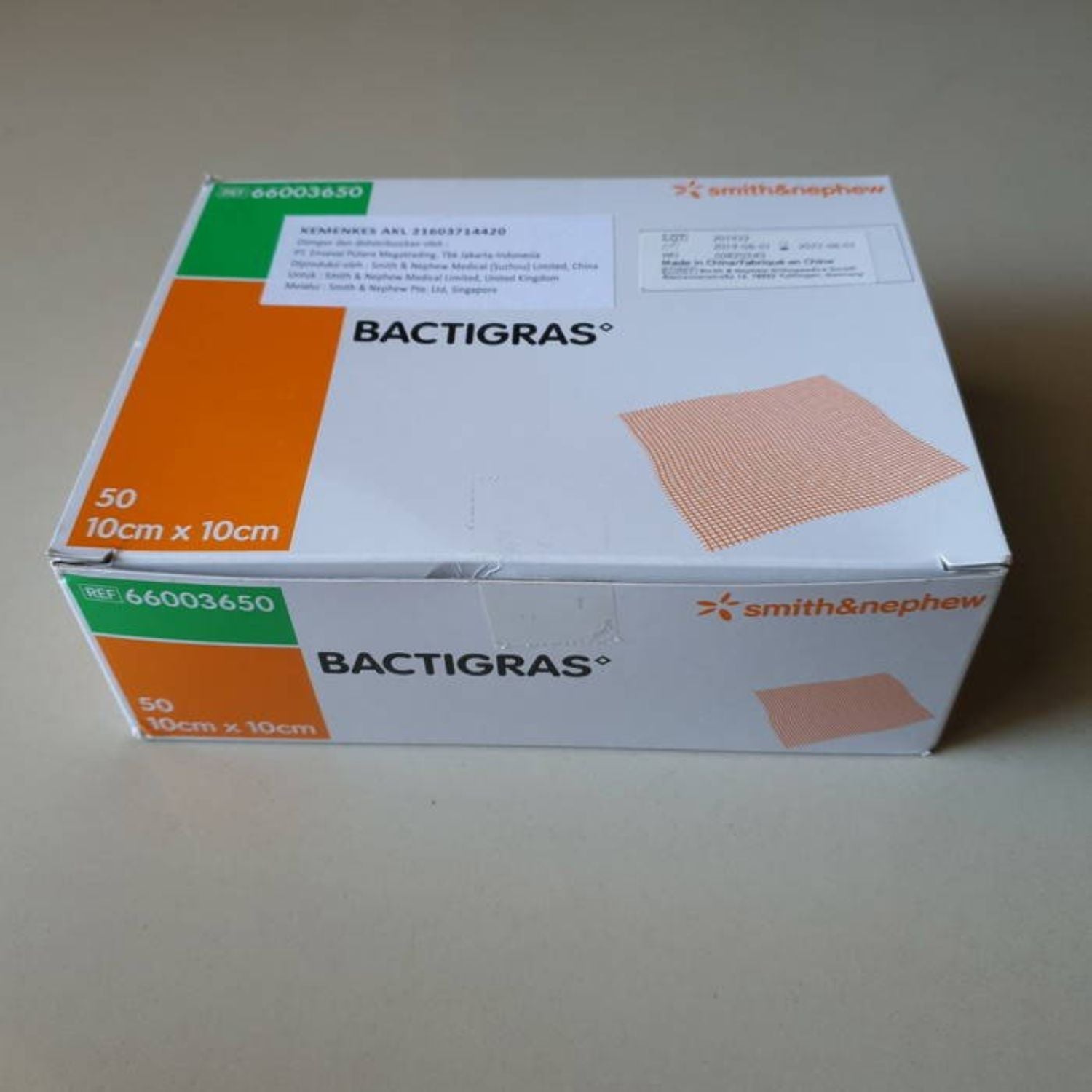 Smith & Nephew Smith+Nephew BACTIGRAS 10x10cm (50)