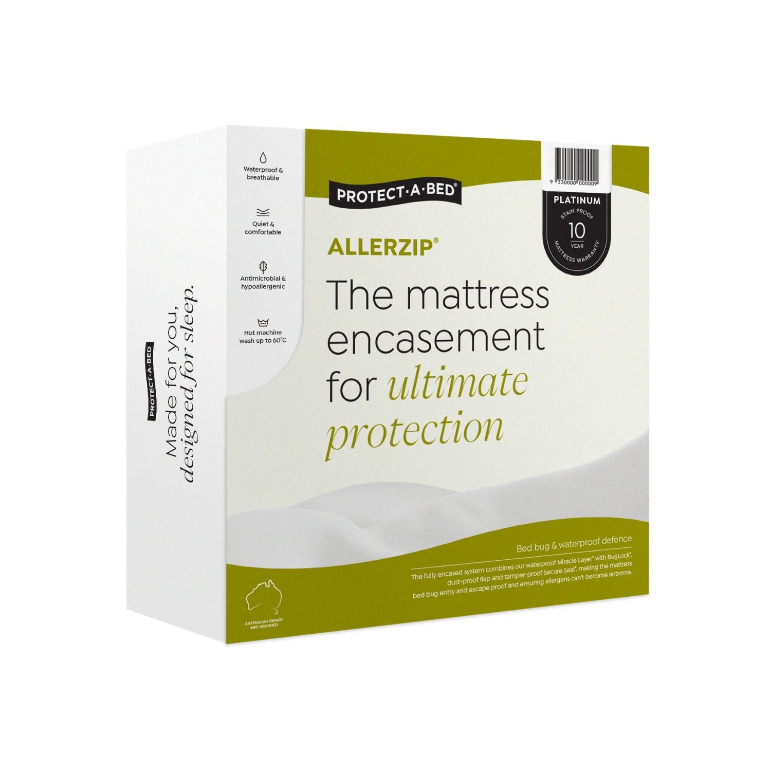 Protect A Bed Protect A Bed Allerzip Smooth Fully Encased Mattress Protector