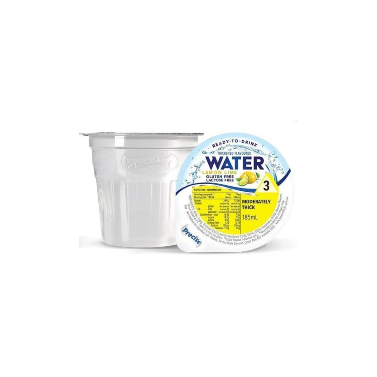 Precise Precise Ready To Drink Lemon Lime Water 185ml