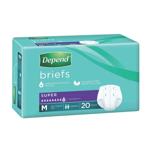Depend Depend Brief Super Medium Pack of 20