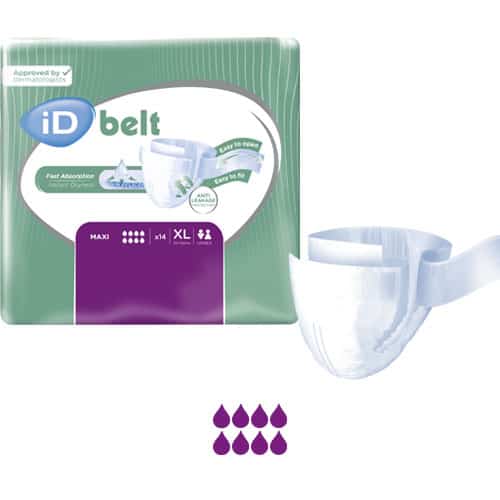 Ontex iD Belt Maxi Carton of 56 3400ml - X-Large