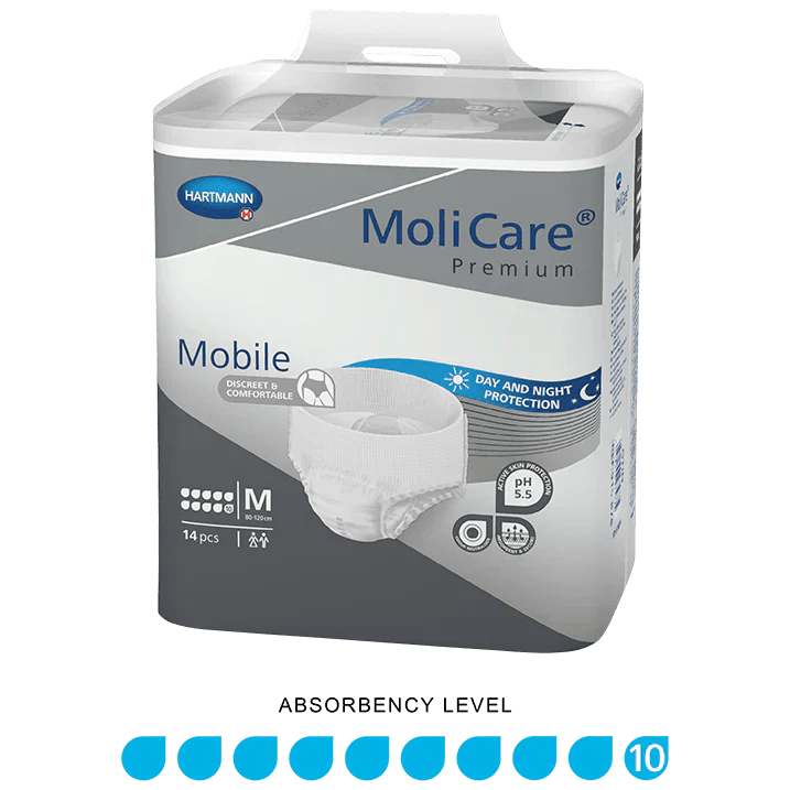 Molicare Packet of 14 Molicare Premium Mobile 10 Drop Medium HAR915878__PK