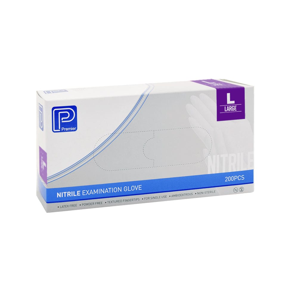 Premier Premier Glove Exam Nitrile Powder Free Large Box of 200