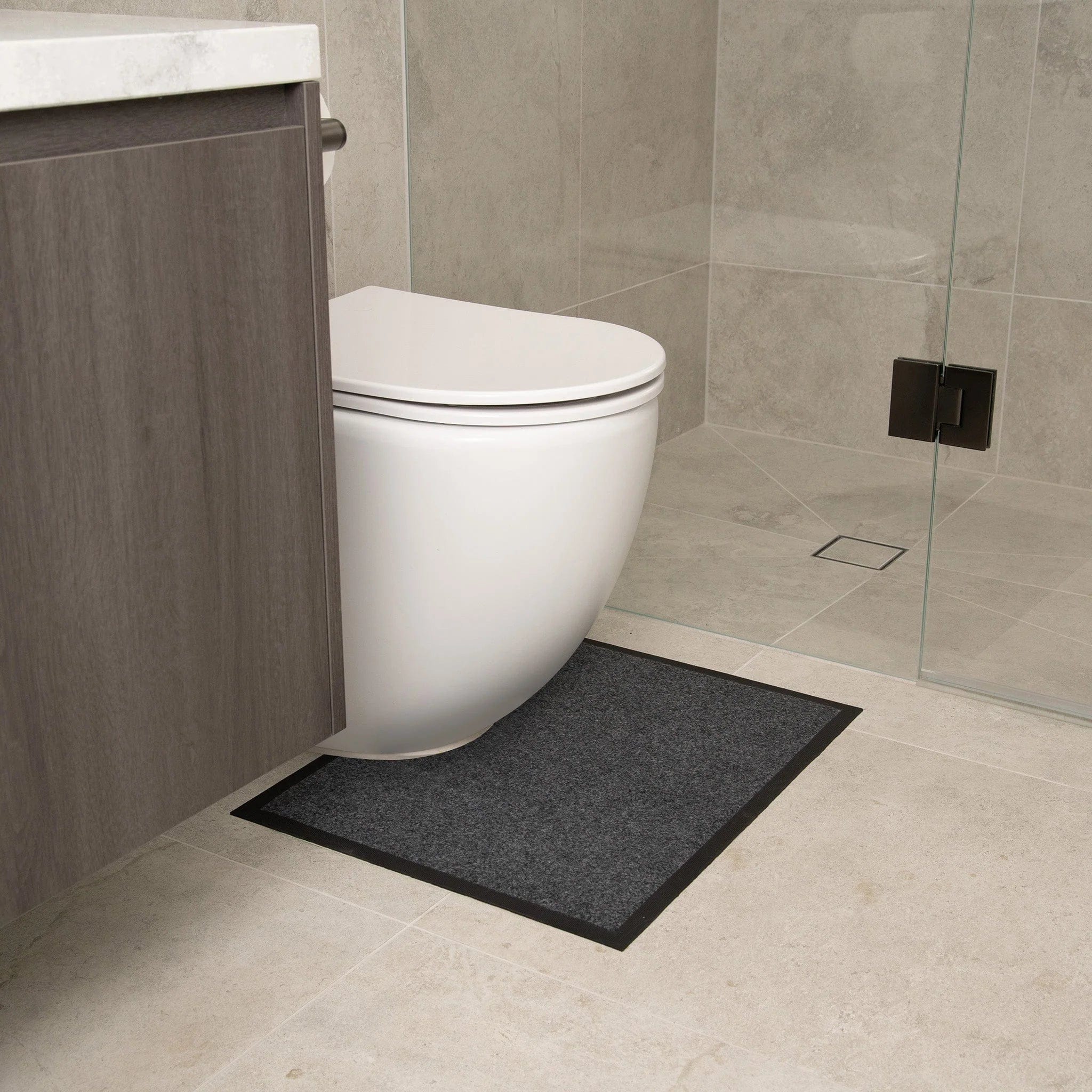 Staydry Staydry Anti Slip Toilet Mat Charcoal