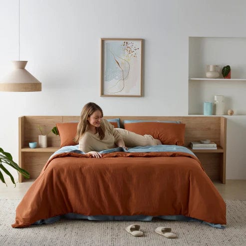 Staydry Staydry Quilt Cover Set Rust Single