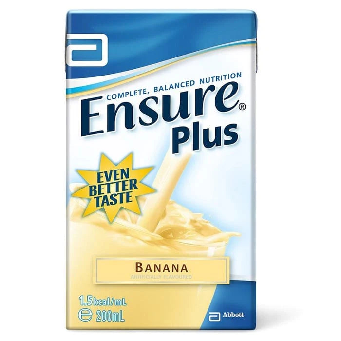 Abbott Nutrition Banana / Carton of 27 Ensure Plus 200ml Tetrapak ABBM426.12002__CT