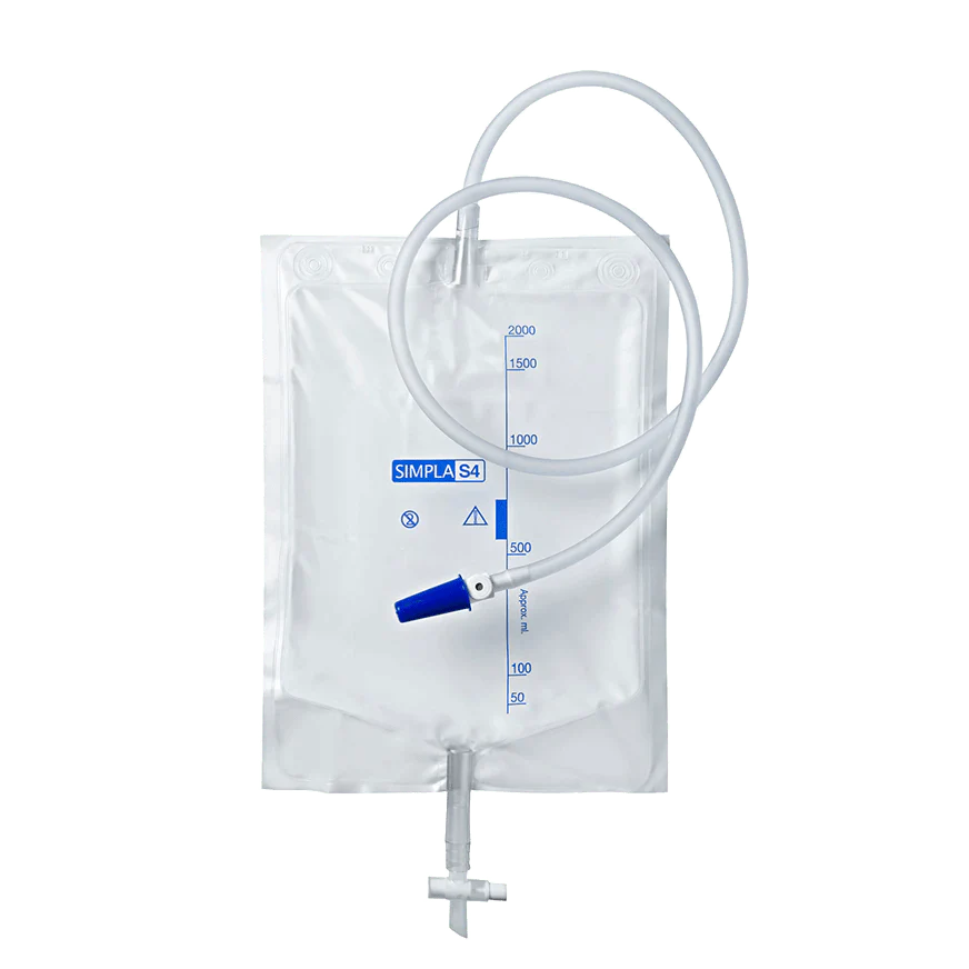 Coloplast 100cm / Each Coloplast Simpla S4 2000ml Urine Drainage Bag with Tap and Sample Port Sterile COL340802.1__EA