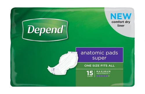 Depend Carton of 60 Depend Anatomic Pad Super KIM19960__CT