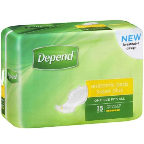 Depend Carton of 60 Depend Anatomic Pad Super Plus KIM19970__CT