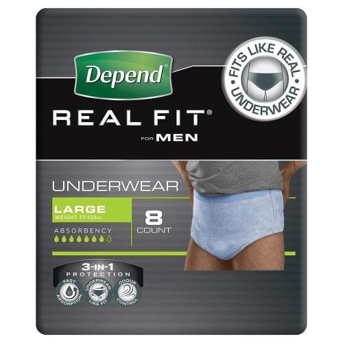 Depend Large/X-Large / Carton of 32 Depend Real Fit for Men KIM19606__CT