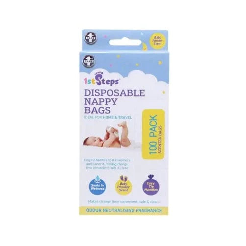 First Steps Box of 100 First Steps Nappy Bags NAT100P__PK