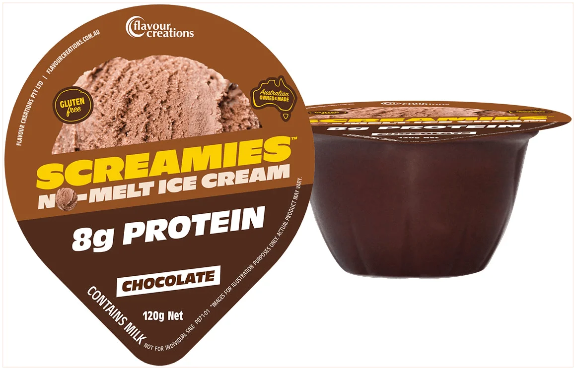 Flavour Creations Carton of 36 Screamies No Melt Ice Cream Protein Chocolate FLAPROCHOCIC__CT