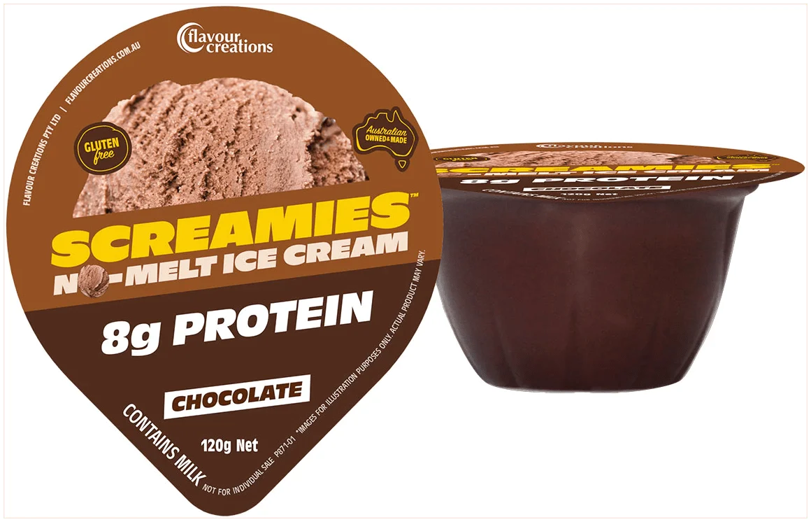 Flavour Creations Flavour Creations Screamies No Melt Ice Cream Protein Chocolate Carton of 12
