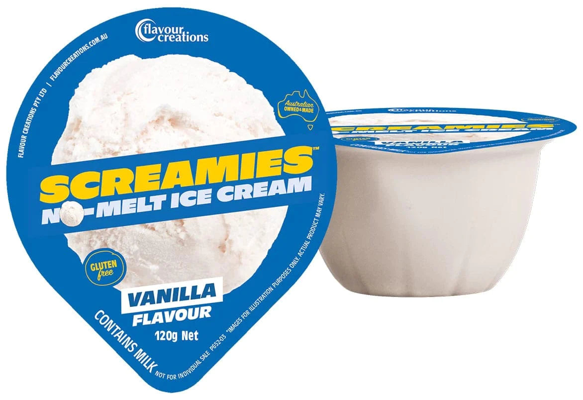 Flavour Creations Carton of 36 Screamies No Melt Ice Cream Vanilla FLASCREAMIESVAN36__CT