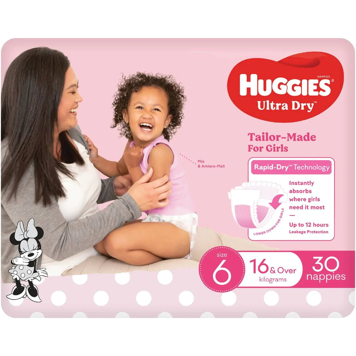 Huggies Huggies Ultra Dry Junior Girl - Size 6 - 16kg+ KIM1727__CT
