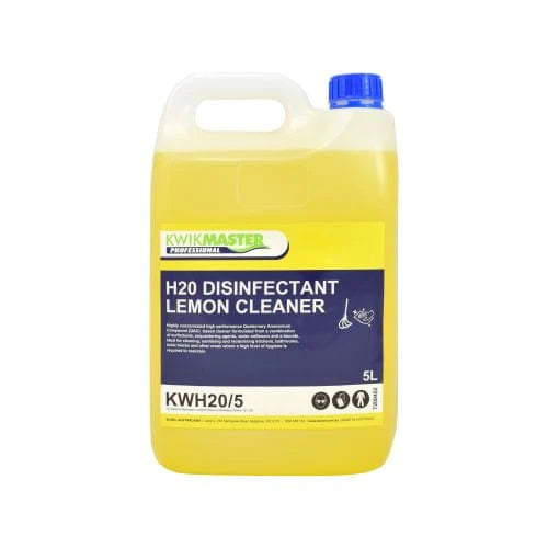 Kwikmaster Professional Kwikmaster H20 Disinfectant Lemon Cleaner 5L