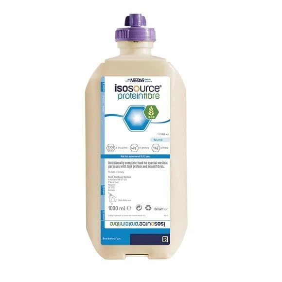 Nestle Carton of 9 Isosource® Protein Fibre SmartFlex® - Neutral 1000mL RTH Bottle NOV12265700__CT