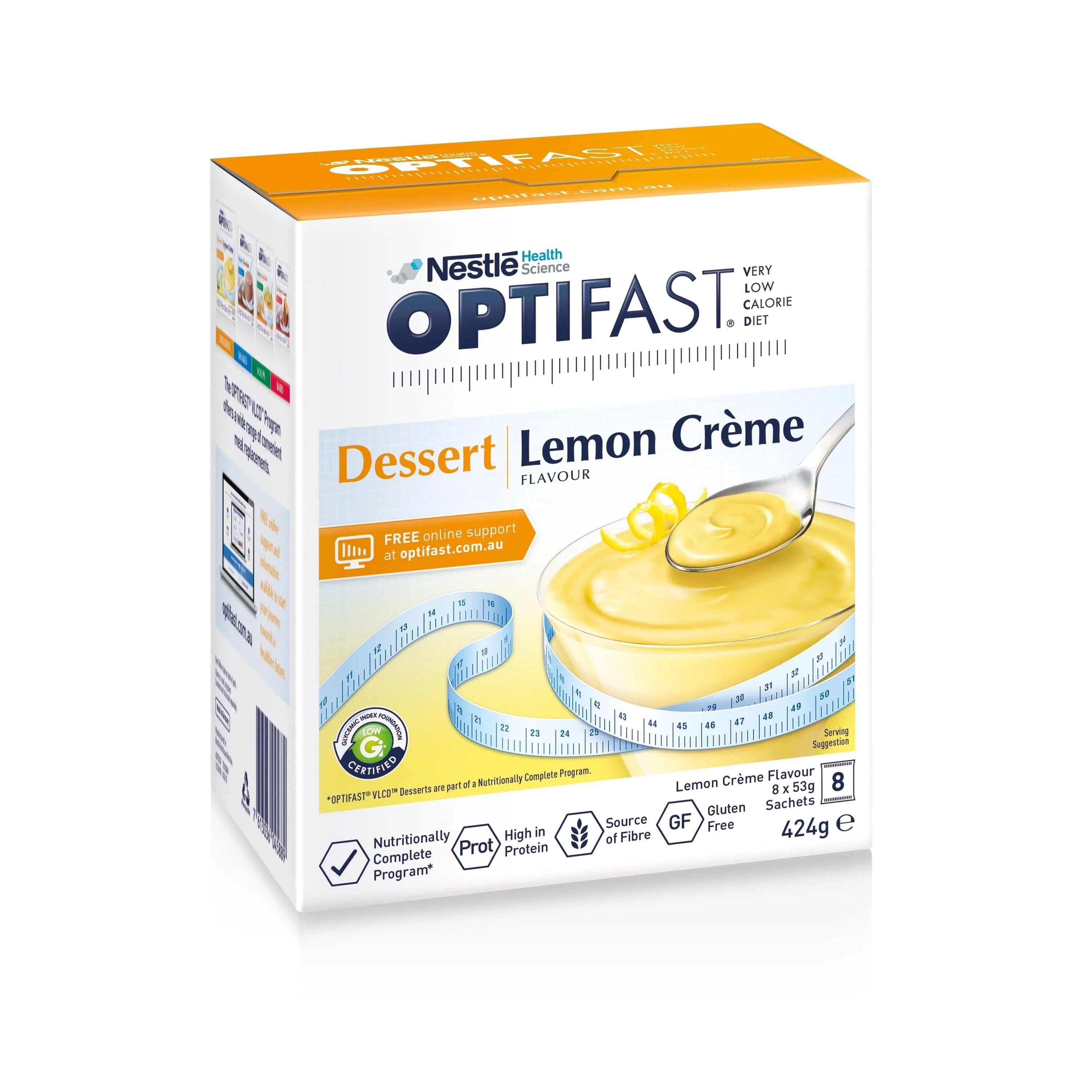 Nestle Lemon Crème / Carton of 80 Optifast® VLCD™ Dessert 53g NOV12335967__CT