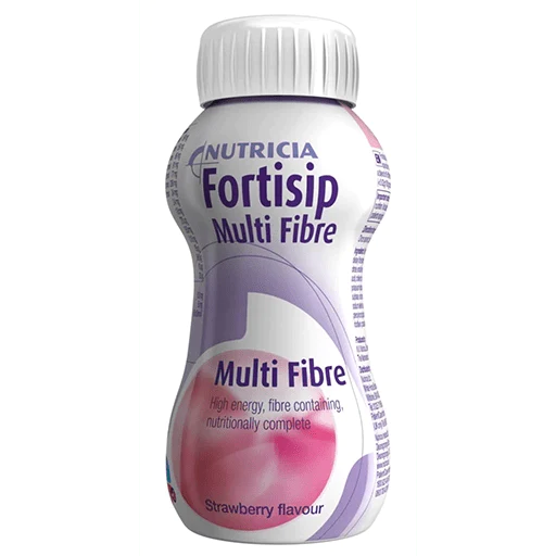 Nutricia Strawberry / Carton of 24 Fortisip Multi Fibre 200mL NUT552359__CT