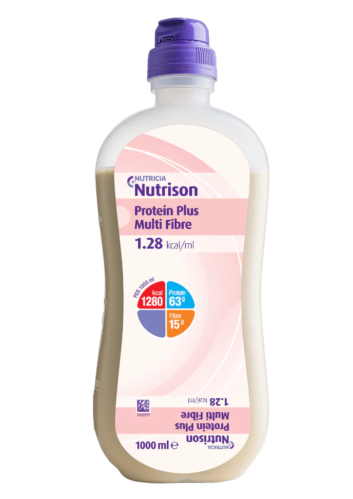 Nutricia Carton of 8 Nutrison Protein Plus Multi Fibre 1000mL OpTri Bottle NUT71121__CT