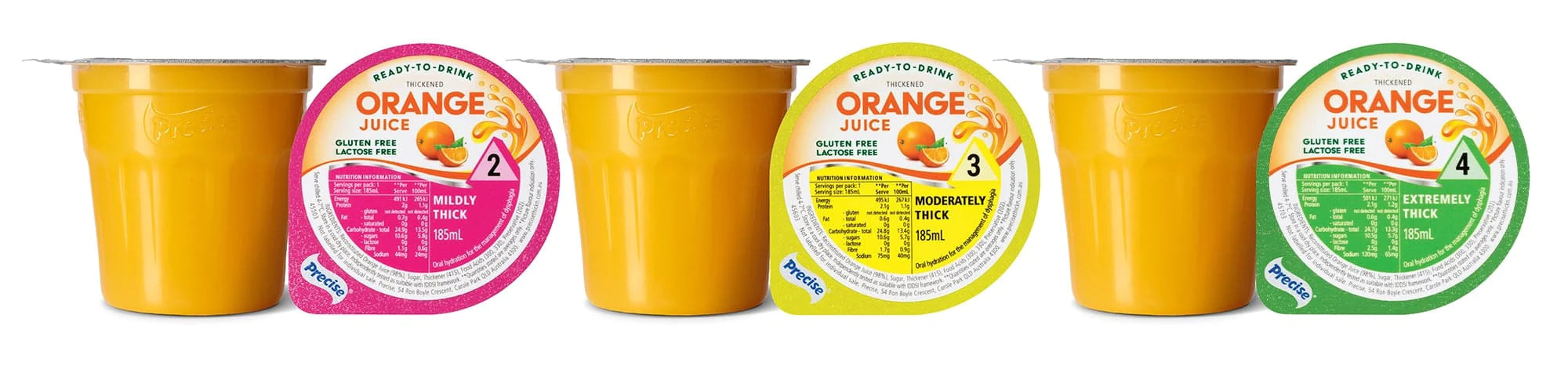 Precise Level 3 / Carton of 12 Precise Ready To Drink Orange Juice 185ml TRI45603__CT