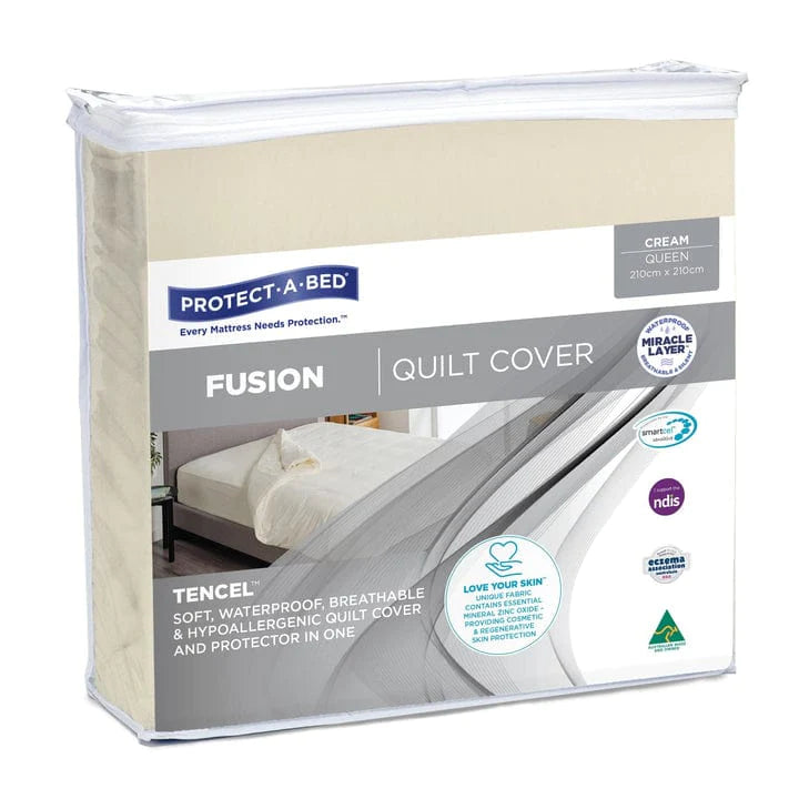 Protect A Bed Queen / Cream Fusion Quilt Cover SNUF0346QUE0__EA
