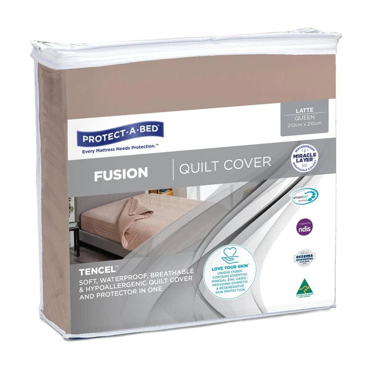 Protect A Bed Queen / Latte Fusion Quilt Cover SNUF0344QUE0__EA