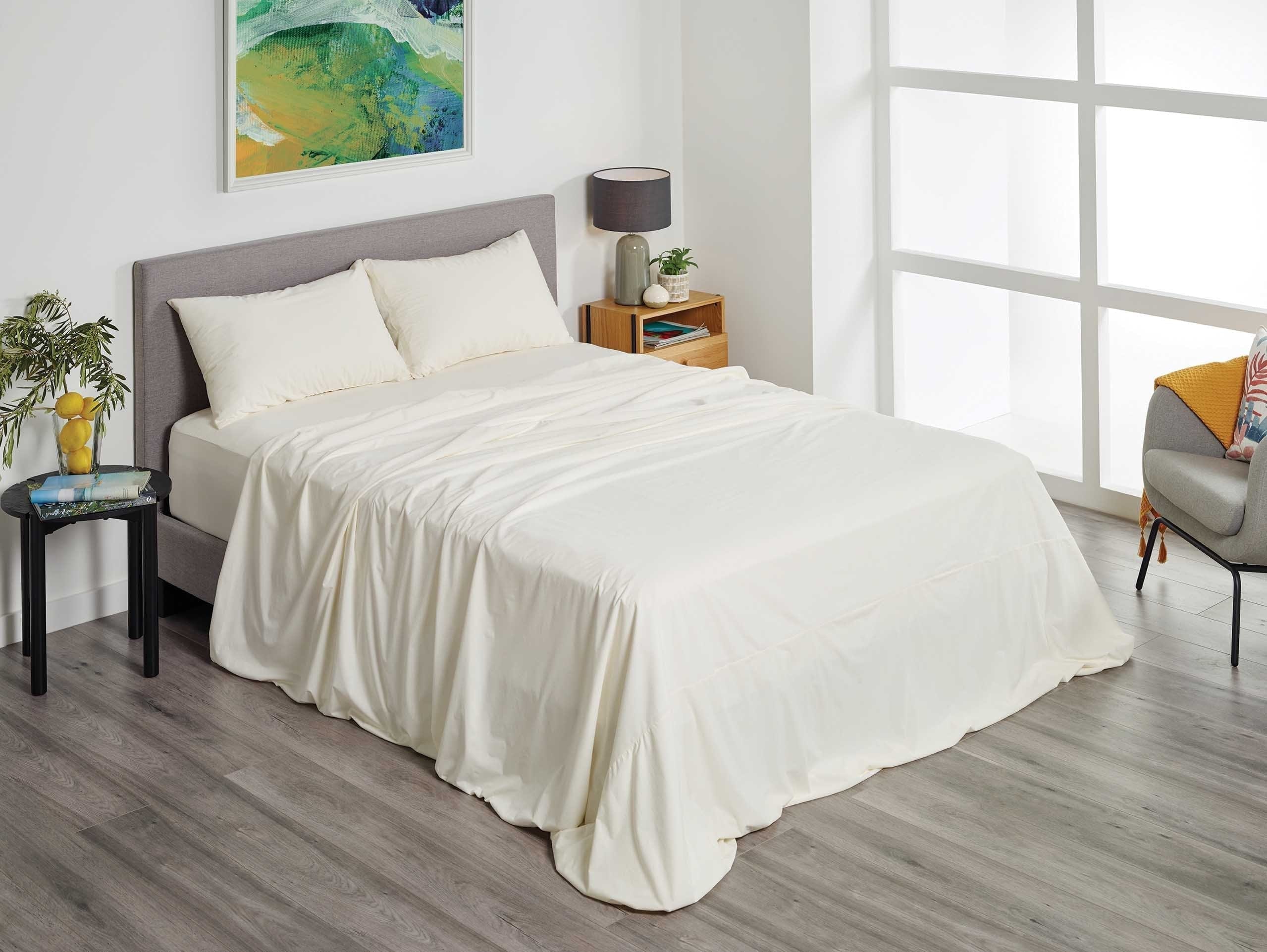 Protect A Bed Single / Cream Fusion Sheet Set SNUF0106SGLK__EA